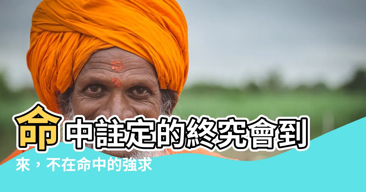 【命裡有時終須有 命裡無時莫強求】命中註定的終究會到來，不在命中的強求無用