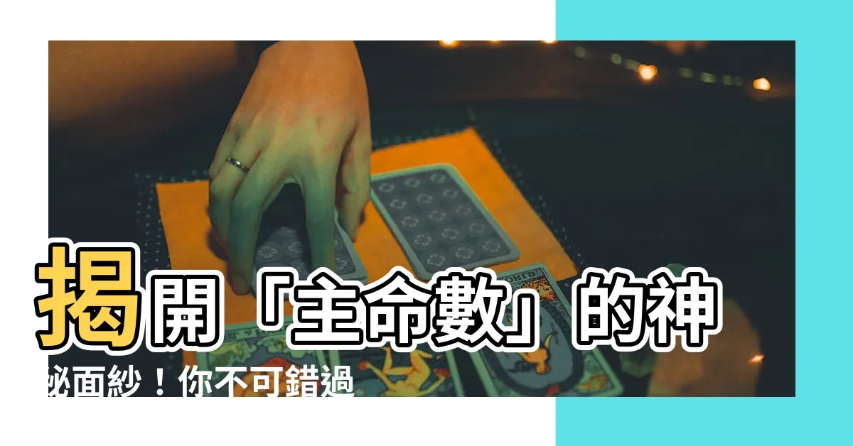 【主命數】揭開「主命數」的神秘面紗！你不可錯過的生命靈數之旅！