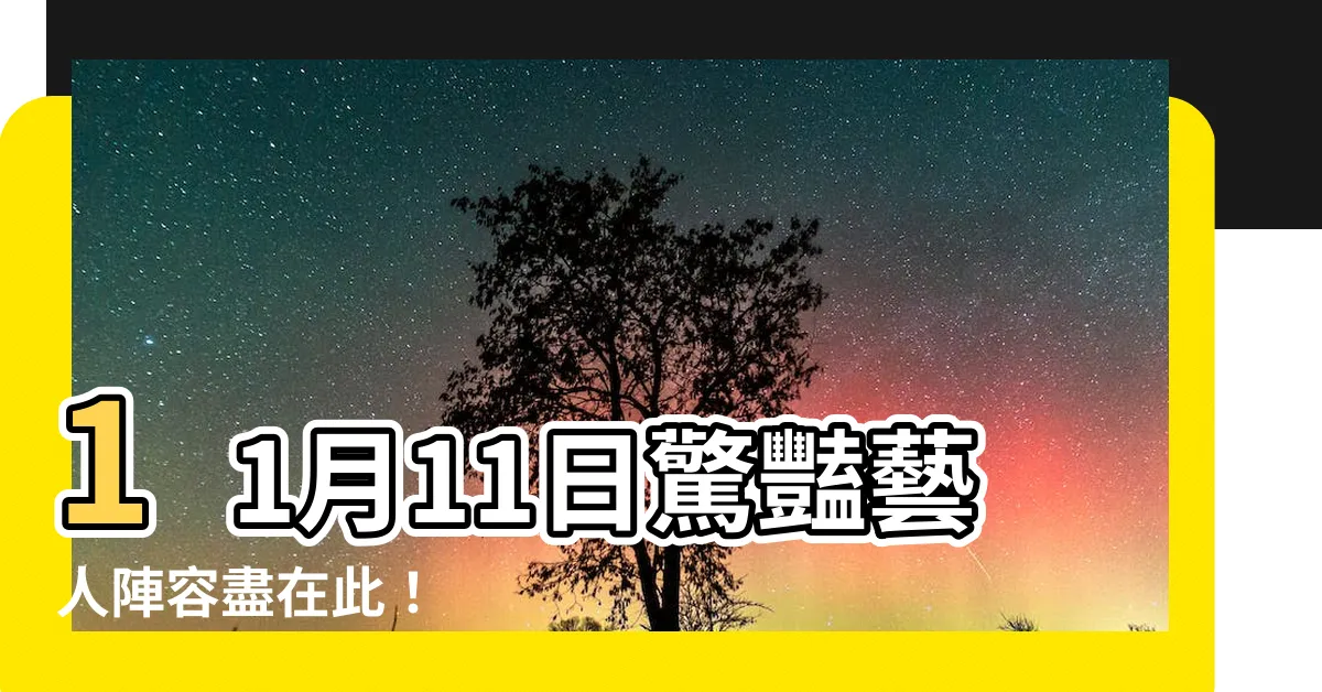 【11月11日出生的藝人】11月11日驚豔藝人陣容盡在此！