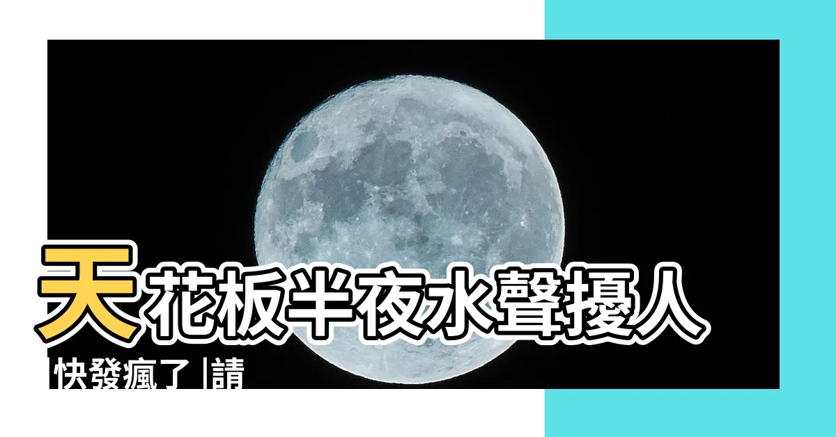 【房間 流水聲】天花板半夜水聲擾人 |快發瘋了 |請問有推薦的方式嗎 |
