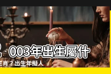 【2003屬什麼】2003年出生屬什麼生肖？出生年擬人化後是哪種神秘動物？
