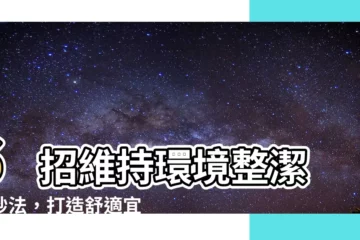【保持乾淨】6 招維持環境整潔的妙法，打造舒適宜人的生活空間