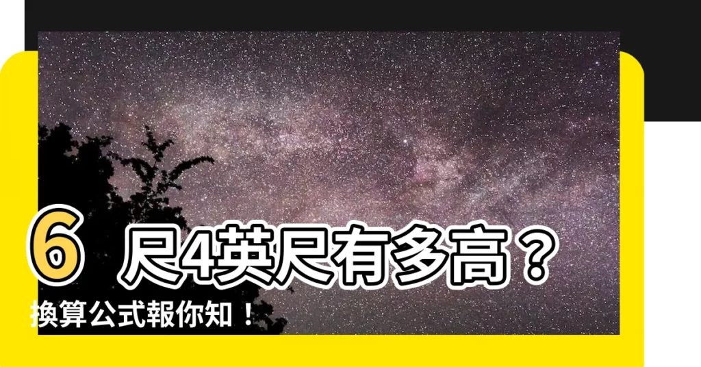 【6尺4是多少cm】6尺4英尺有多高？換算公式報你知！