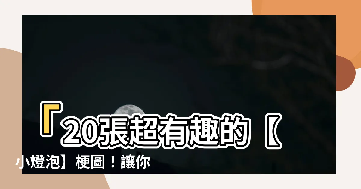 【小燈泡 梗圖】「20張超有趣的【小燈泡】梗圖！讓你忍不住笑出聲！」