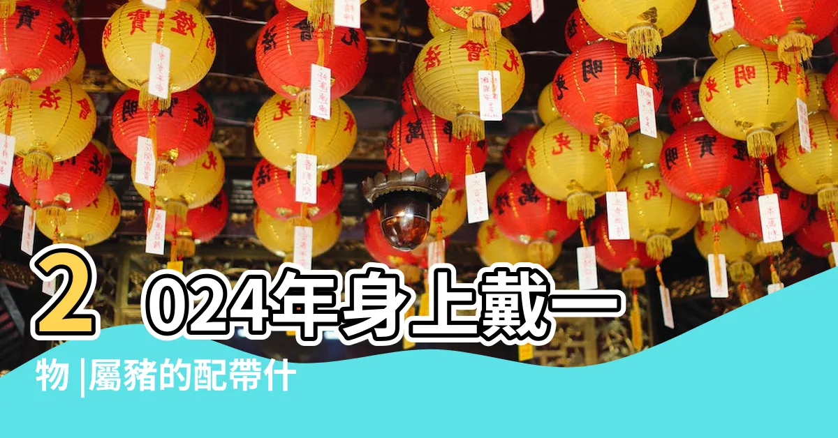 【屬豬佩戴飾物】2024年身上戴一物 |屬豬的配帶什麼來運氣屬豬最適合的飾品 |2024年身上戴一物 |