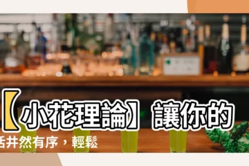 【小花理論】【小花理論】讓你的生活井然有序，輕鬆打造舒適環境