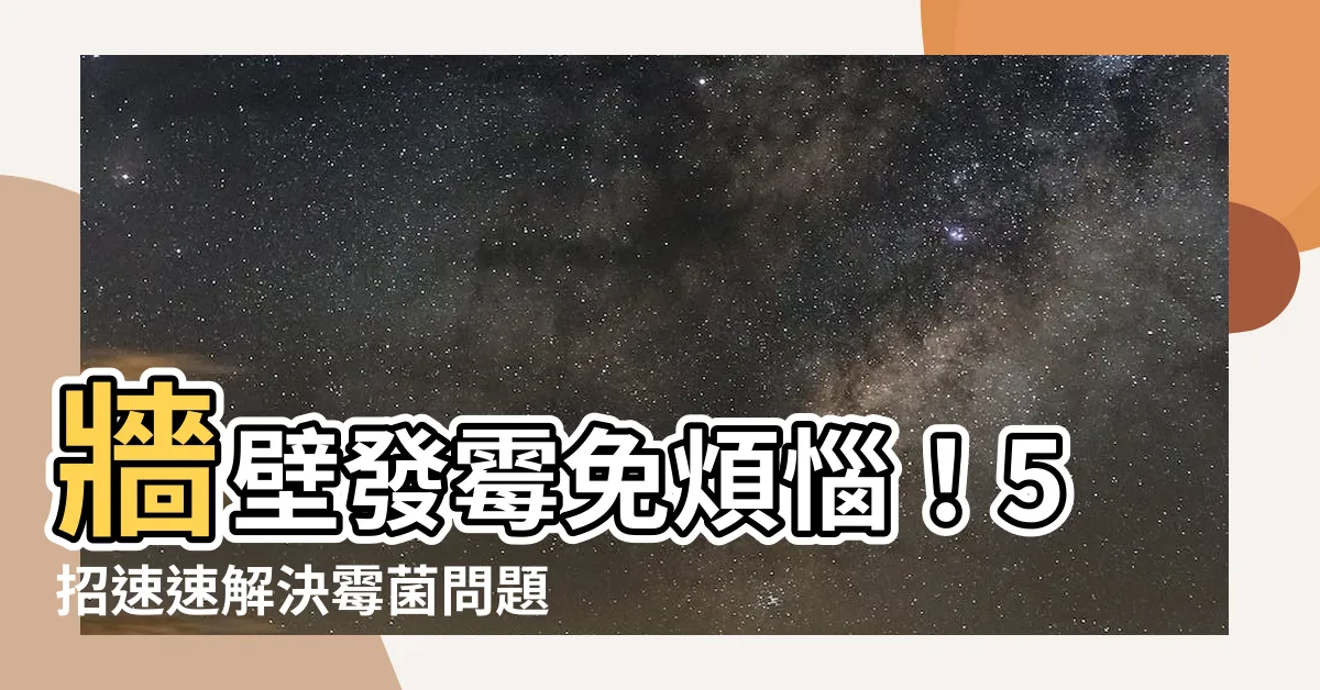 【發黴牆壁】牆壁發黴免煩惱！5招速速解決黴菌問題