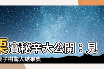 【栗子樹結果】慄寶秘辛大公開：見證栗子樹驚人結果奧秘！