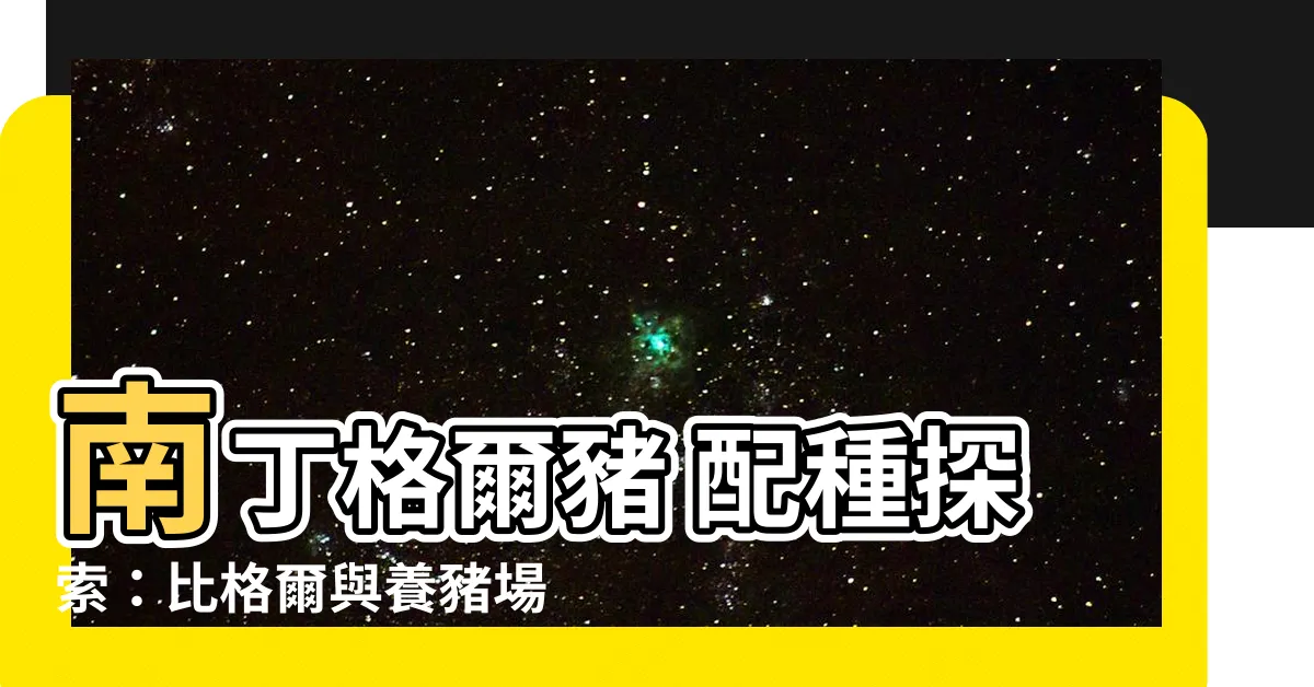 【南丁格爾豬配種】南丁格爾豬 配種探索：比格爾與養豬場 Mix