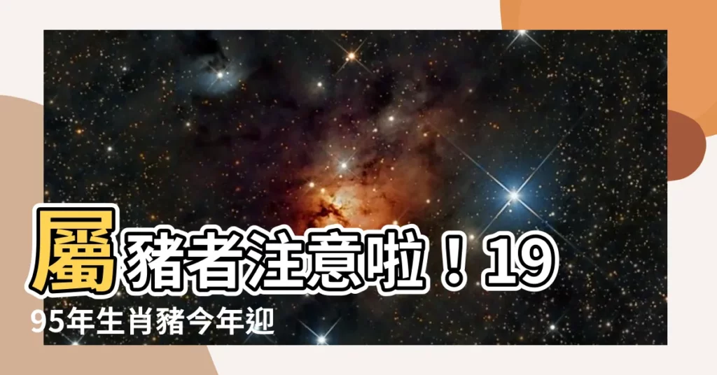 【1995年屬什麼生肖】屬豬者注意啦！1995年生肖豬今年迎來28歲，運勢大公開