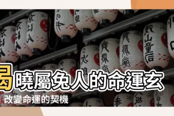 【屬兔的命運】揭曉屬兔人的命運玄機：改變命運的契機與情感解析