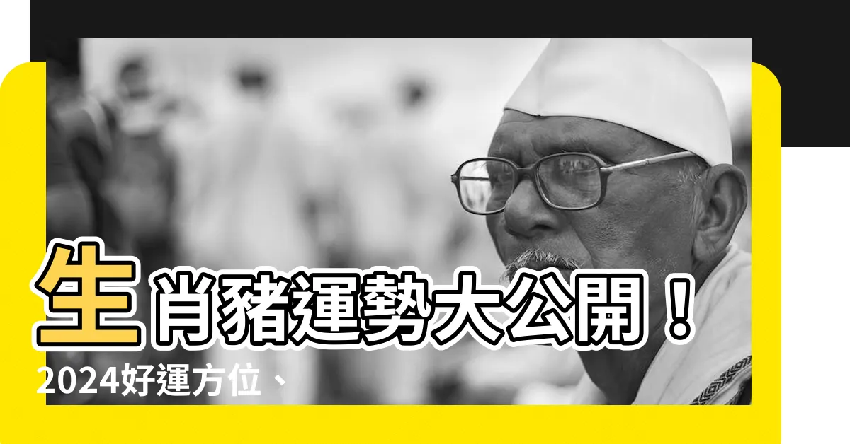 【屬豬】生肖豬運勢大公開！2024好運方位、幸運色一次看！