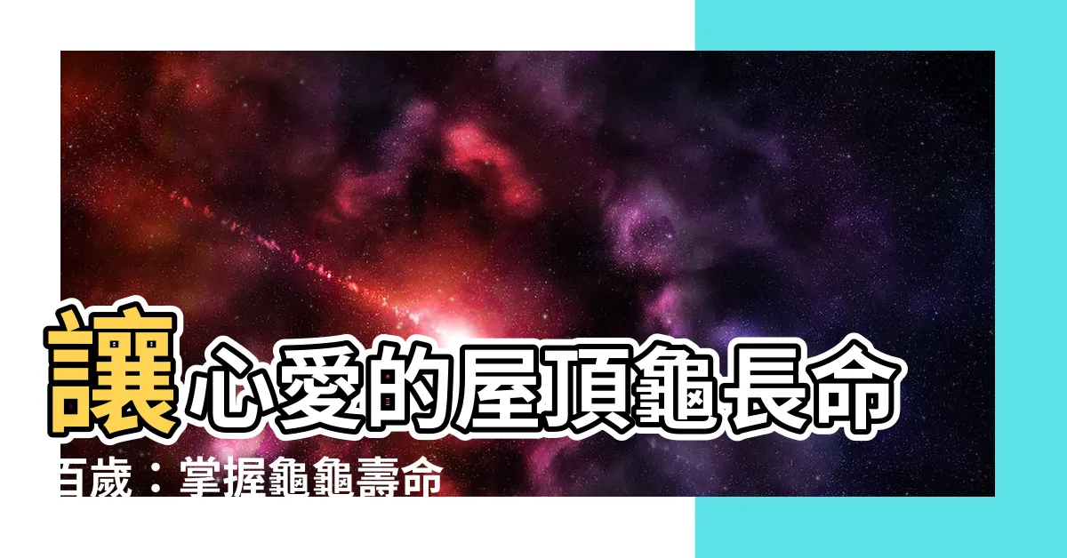 【屋頂龜壽命】讓心愛的屋頂龜長命百歲：掌握龜龜壽命與生長關鍵