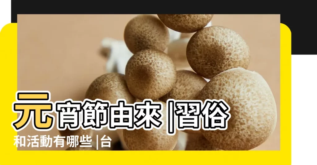 元宵節由來 |習俗和活動有哪些 |台灣元宵節 |【看花燈是什麼節日】