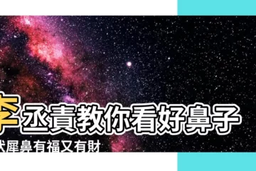 【伏犀鼻】李丞責教你看好鼻子！伏犀鼻有福又有財