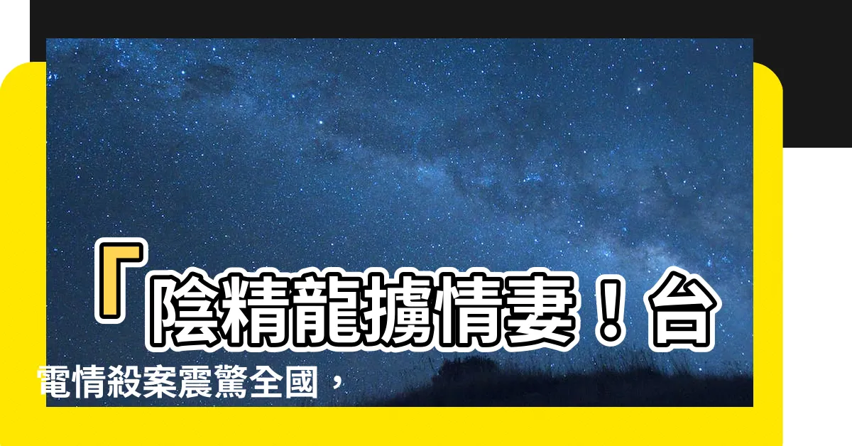 【陰精龍】「陰精龍擄情妻！台電情殺案震驚全國，女友倒血泊亡」
