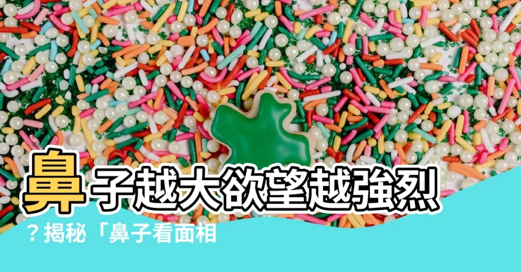 【鼻子很大 面相】鼻子越大慾望越強烈？揭秘「鼻子看面相」的驚人秘密