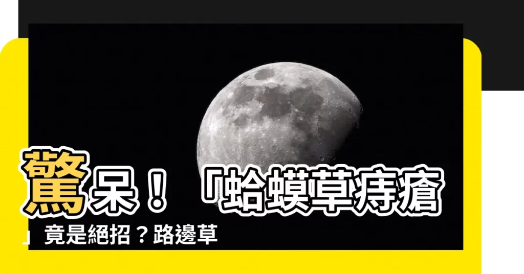 【蛤蟆草痔瘡】驚呆!「蛤蟆草痔瘡」竟是絕招?路邊草輕鬆解決20年頑疾!