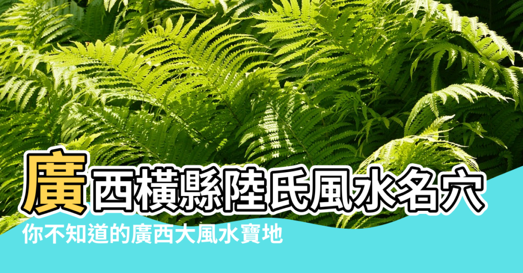 【風水名穴廣西】廣西橫縣陸氏風水名穴 |你不知道的廣西大風水寶地 |廣西風水名穴 |