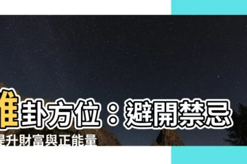 【離卦方位】離卦方位：避開禁忌，提升財富與正能量！