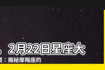 【12月22 星座】12月22日星座大公開：揭秘摩羯座的神秘面紗