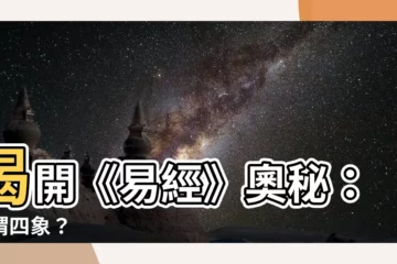 【何謂四象】揭開《易經》奧秘：何謂四象？