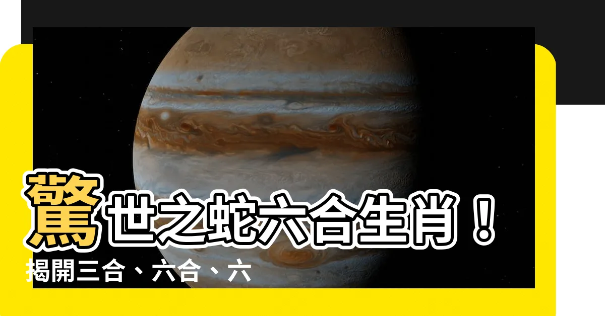 【蛇六合生肖】驚世之蛇六合生肖！揭開三合、六合、六害、六沖的神秘面紗！