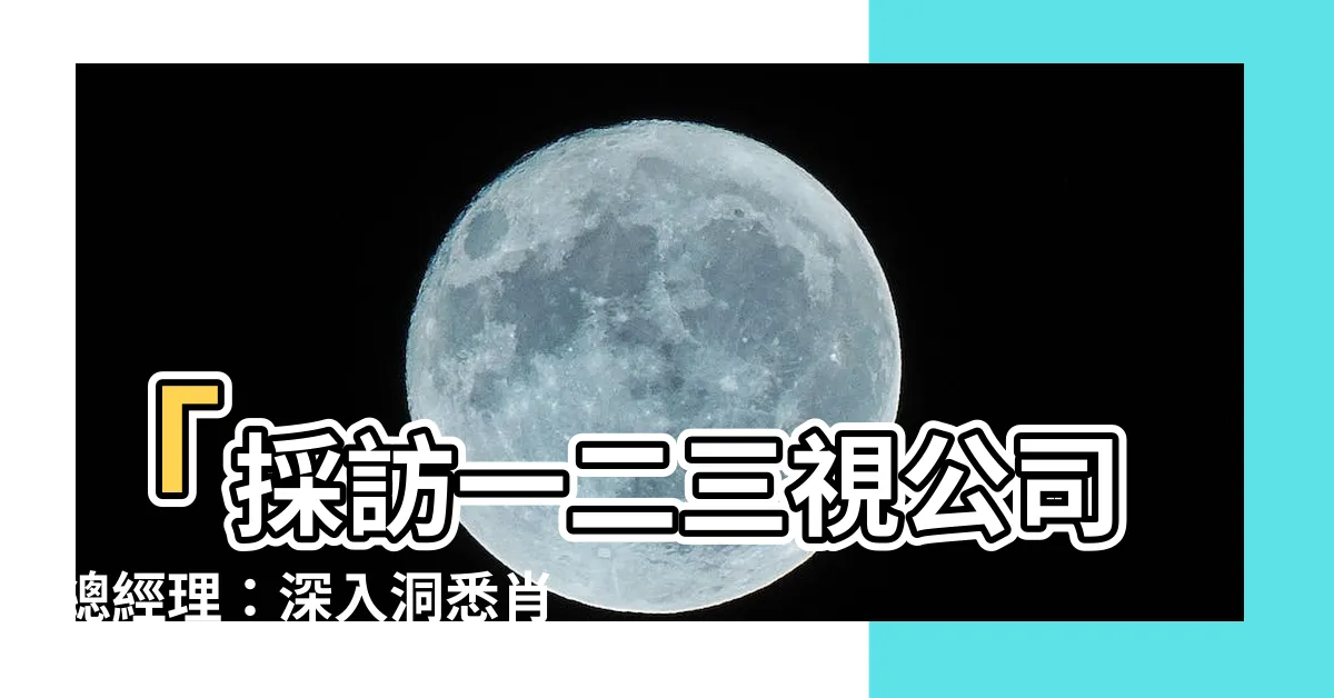 【談肖虎】「採訪一二三視公司總經理：深入洞悉肖虎的故事」