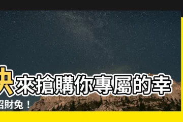 【招財兔】快來搶購你專屬的幸運招財兔！