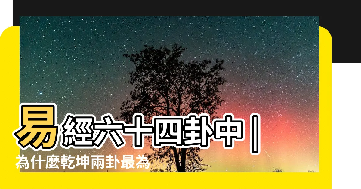 【乾坤卦】易經六十四卦中 |為什麼乾坤兩卦最為重要 |乾坤卦爻的基本含義是什麼 |