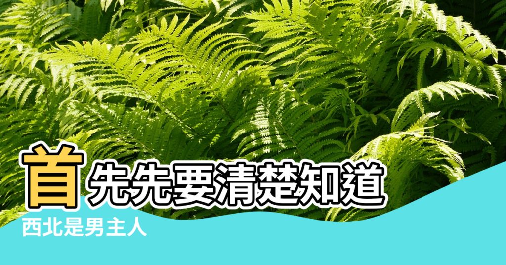 【家宅風水家中二兒子在哪個方位】首先先要清楚知道 |西北是男主人 |家居風水篇 |