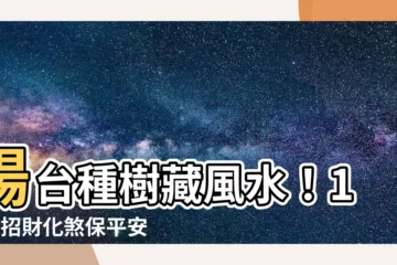 【陽台 樹 風水】陽台種樹藏風水！13種招財化煞保平安植物報你知