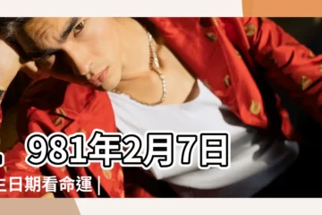 【1981年2月7日出生是什麼命運】1981年2月7日出生日期看命運 |1981年2月7日出生時間看命運 |是什麼命 |