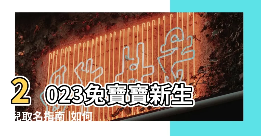 2023兔寶寶新生兒取名指南 |如何為孩子起名 |如何為新生兒取名 |【怎樣為小孩起名】