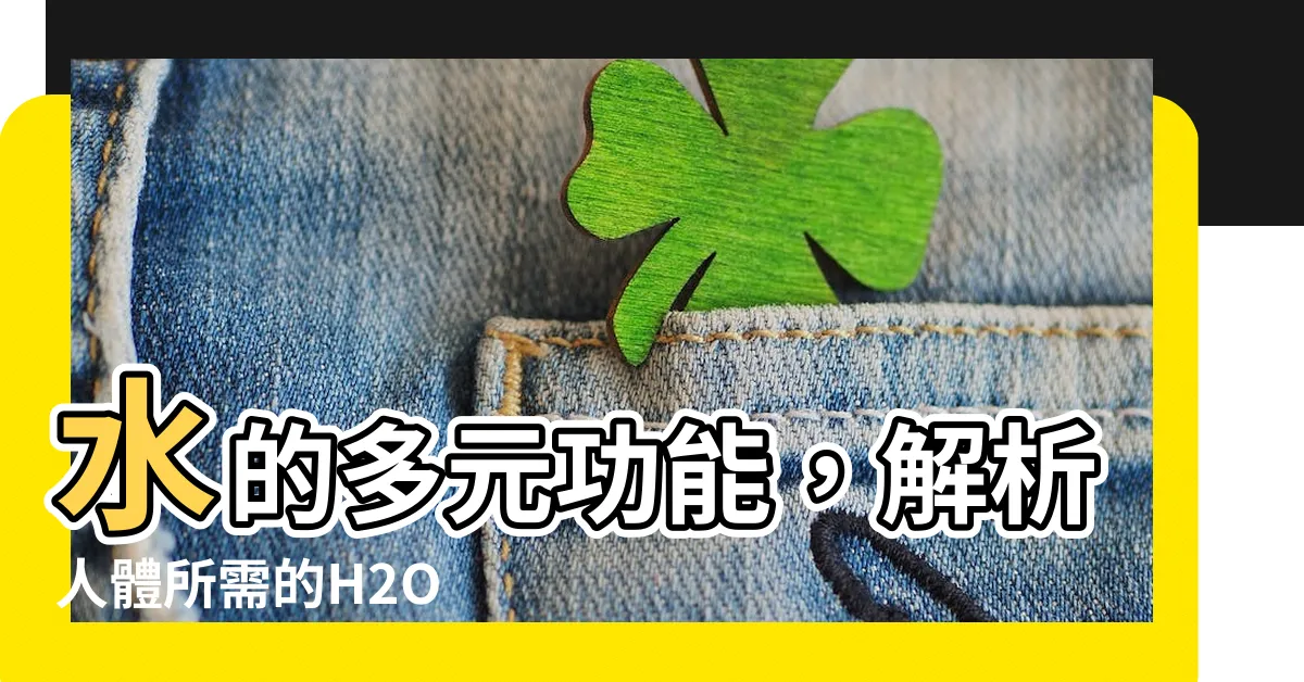 【水的功能有哪些】水的多元功能，解析人體所需的H2O