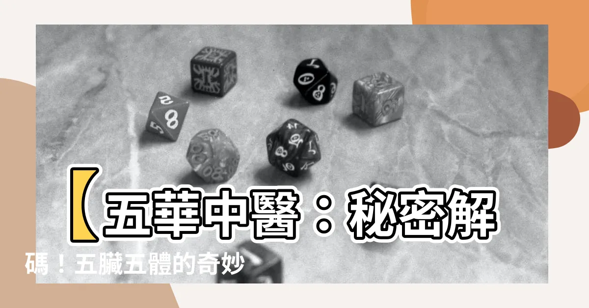 【五華中醫】【五華中醫：秘密解碼！五臟五體的奇妙關係】