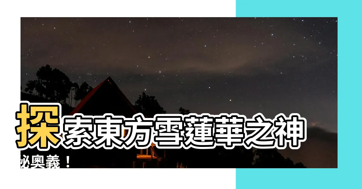 【東方雪蓮華】探索東方雪蓮華之神秘奧義！