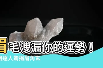 【眉毛影響運勢】眉毛洩漏你的運勢！面相達人驚揭眉角玄機