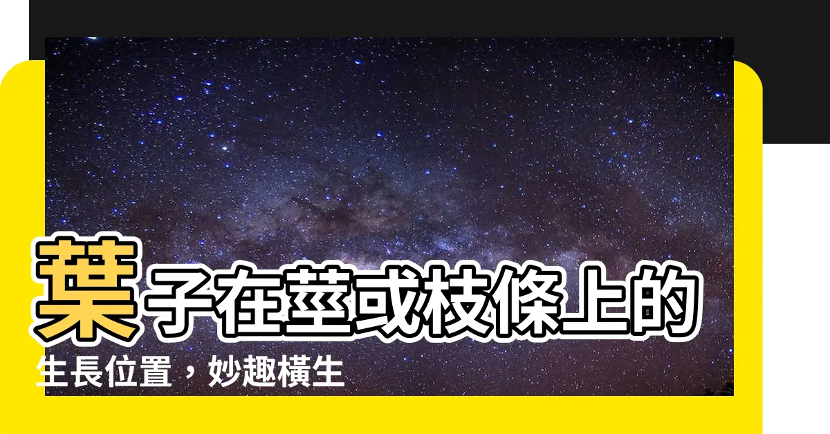 【葉子在莖或枝條上的生長位置 稱作什麼】葉子在莖或枝條上的生長位置，妙趣橫生的稱謂是什麼？