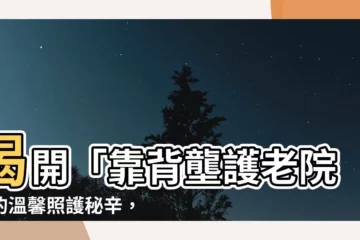 【靠背壟護老院】揭開「靠背壟護老院」的温馨照護秘辛，讓您的親人安享晚年！