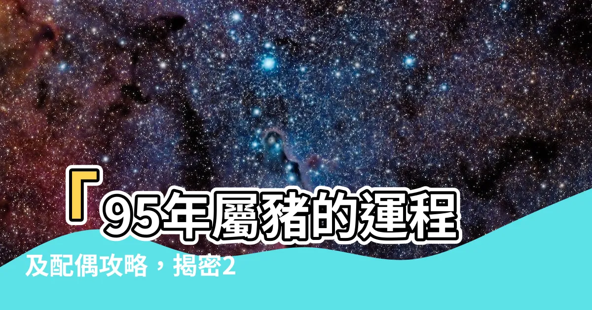 【九五年 生肖】「95年屬豬的運程及配偶攻略，揭密2023年生肖成就」