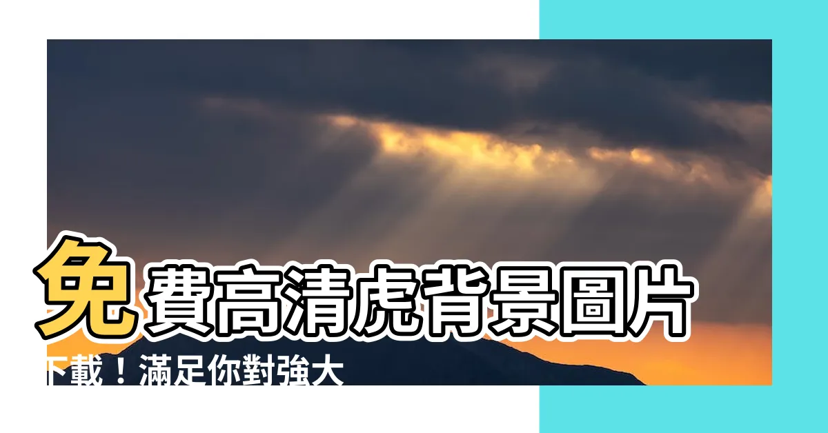 【虎背景】免費高清虎背景圖片下載！滿足你對強大、威猛的老虎的渴望！