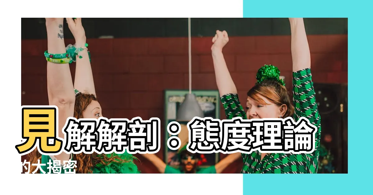 【態度理論】見解解剖：態度理論的大揭密