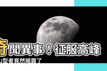 【山型者】奇聞異事！征服高峯的山型者竟然揭露了這項驚天秘密！