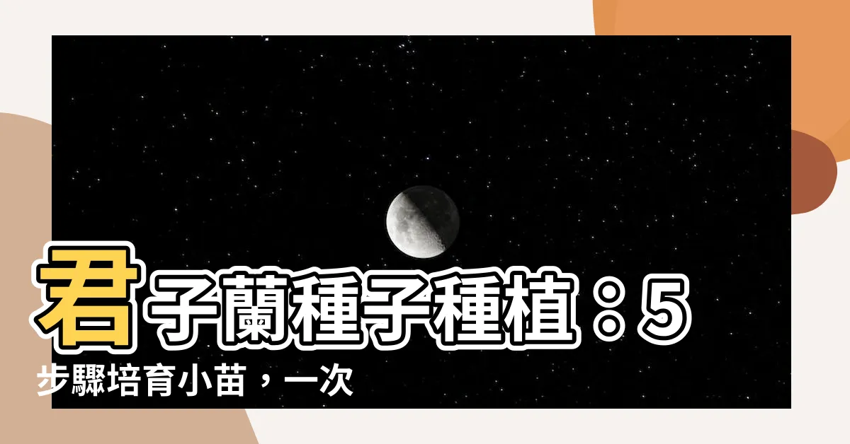 【君子蘭種子種植】君子蘭種子種植：5步驟培育小苗，一次收穫十幾棵！