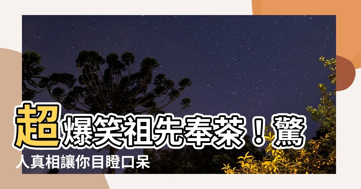 【祖先奉茶】超爆笑祖先奉茶！驚人真相讓你目瞪口呆！