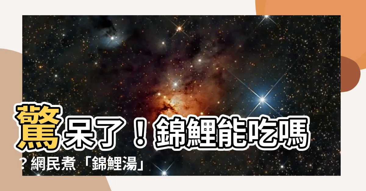 【錦鯉能吃嗎】驚呆了！錦鯉能吃嗎？網民煮「錦鯉湯」實測結果曝光