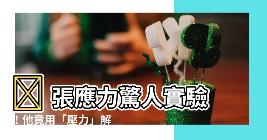 【張應力】😱 張應力驚人實驗！他竟用「壓力」解開千古懸案！🤯