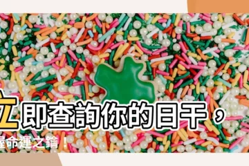 【日干查詢】立即查詢你的日干，掌握命運之鑰！