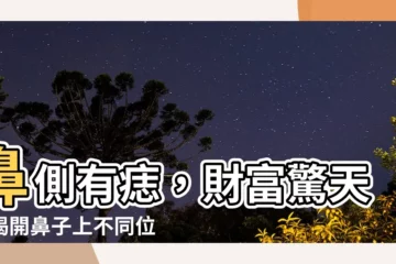【鼻側有痣】鼻側有痣，財富驚天！揭開鼻子上不同位置痣的財運玄機